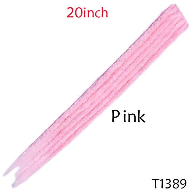 SNOILITE 20inch/24inch Handmade Dreadlocks Extensions Fashion Reggae Crochet Hip-Hop Synthetic Dreads Crochet Braiding Hair