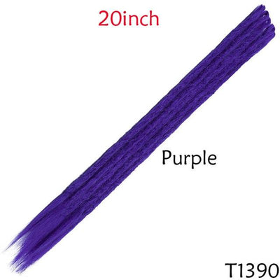 SNOILITE 20inch/24inch Handmade Dreadlocks Extensions Fashion Reggae Crochet Hip-Hop Synthetic Dreads Crochet Braiding Hair