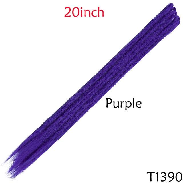 SNOILITE 20inch/24inch Handmade Dreadlocks Extensions Fashion Reggae Crochet Hip-Hop Synthetic Dreads Crochet Braiding Hair
