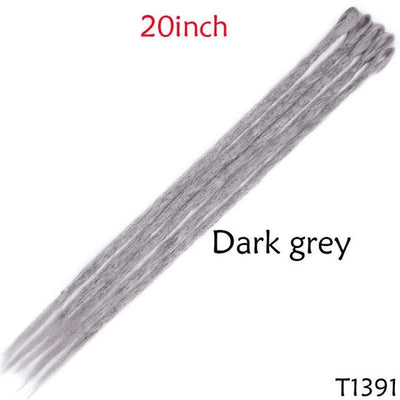 SNOILITE 20inch/24inch Handmade Dreadlocks Extensions Fashion Reggae Crochet Hip-Hop Synthetic Dreads Crochet Braiding Hair