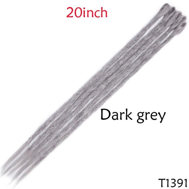 SNOILITE 20inch/24inch Handmade Dreadlocks Extensions Fashion Reggae Crochet Hip-Hop Synthetic Dreads Crochet Braiding Hair