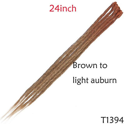 SNOILITE 20inch/24inch Handmade Dreadlocks Extensions Fashion Reggae Crochet Hip-Hop Synthetic Dreads Crochet Braiding Hair