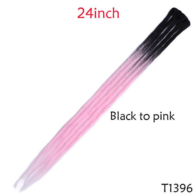 SNOILITE 20inch/24inch Handmade Dreadlocks Extensions Fashion Reggae Crochet Hip-Hop Synthetic Dreads Crochet Braiding Hair