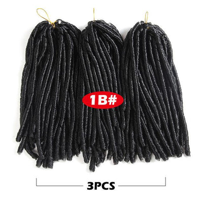 Soft Dreadlocks Crochet Braids 14 inches Synthetic Braiding Hair 30 Roots Crochet Hair Extensions For Women