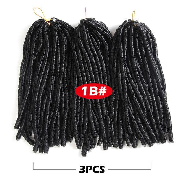 Soft Dreadlocks Crochet Braids 14 inches Synthetic Braiding Hair 30 Roots Crochet Hair Extensions For Women