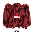 Soft Dreadlocks Crochet Braids 14 inches Synthetic Braiding Hair 30 Roots Crochet Hair Extensions For Women