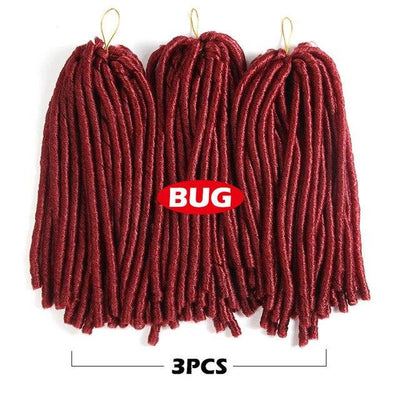 Soft Dreadlocks Crochet Braids 14 inches Synthetic Braiding Hair 30 Roots Crochet Hair Extensions For Women
