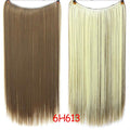 DIFEI 24 inch Long Synthetic Hair Heat Resistant Hairpiece Fish Line Straight Hair Extensions Secret Invisible Hairpieces