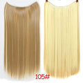 DIFEI 24 inch Long Synthetic Hair Heat Resistant Hairpiece Fish Line Straight Hair Extensions Secret Invisible Hairpieces