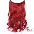 DIFEI 24 inch Long Synthetic Hair Heat Resistant Hairpiece Fish Line Straight Hair Extensions Secret Invisible Hairpieces