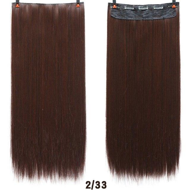 DIFEI 24 - inch straight hair patch women's high temperature fiber patch Hair Extensions Clip In Hair Extensions