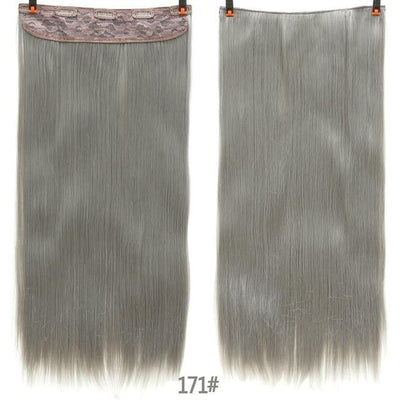 DIFEI 24 - inch straight hair patch women's high temperature fiber patch Hair Extensions Clip In Hair Extensions