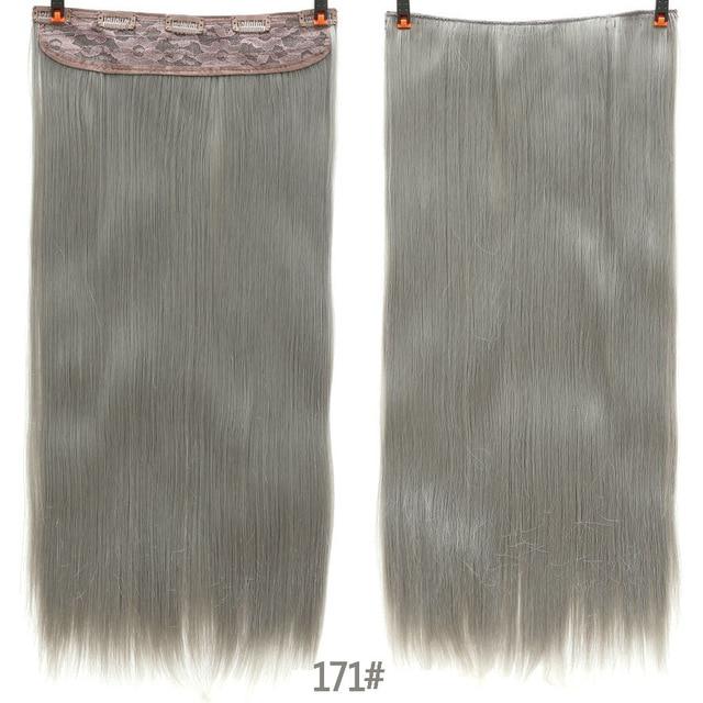 DIFEI 24 - inch straight hair patch women's high temperature fiber patch Hair Extensions Clip In Hair Extensions