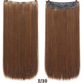 DIFEI 24 - inch straight hair patch women's high temperature fiber patch Hair Extensions Clip In Hair Extensions