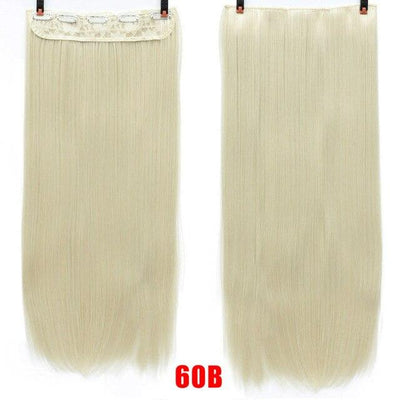 DIFEI 24 - inch straight hair patch women's high temperature fiber patch Hair Extensions Clip In Hair Extensions