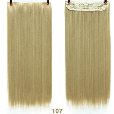 DIFEI 24 - inch straight hair patch women's high temperature fiber patch Hair Extensions Clip In Hair Extensions
