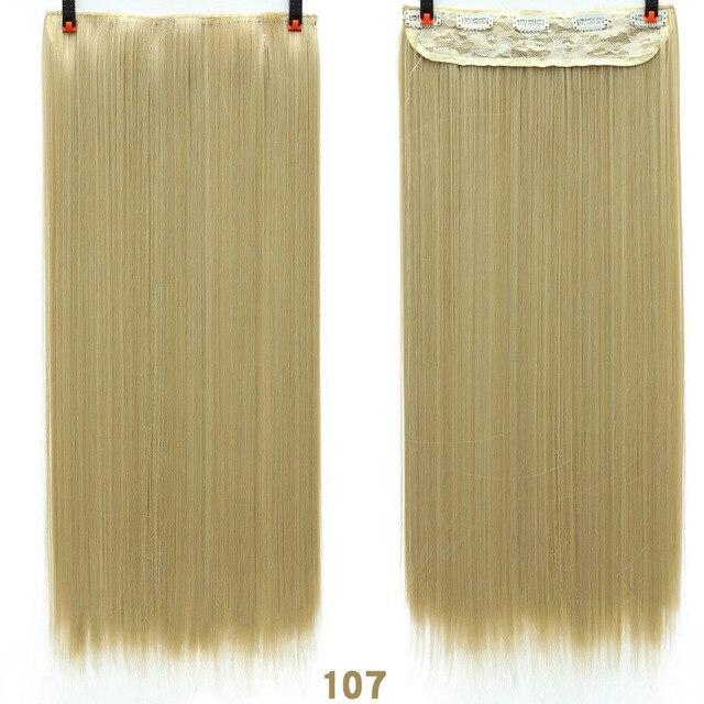 DIFEI 24 - inch straight hair patch women's high temperature fiber patch Hair Extensions Clip In Hair Extensions