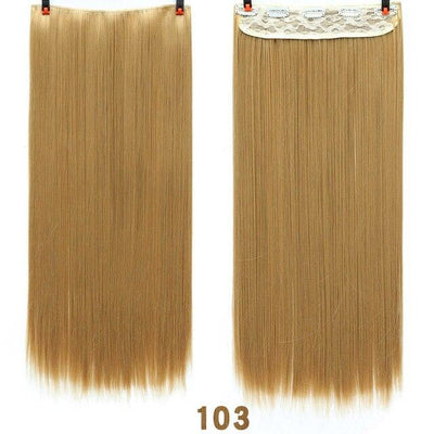 DIFEI 24 - inch straight hair patch women's high temperature fiber patch Hair Extensions Clip In Hair Extensions