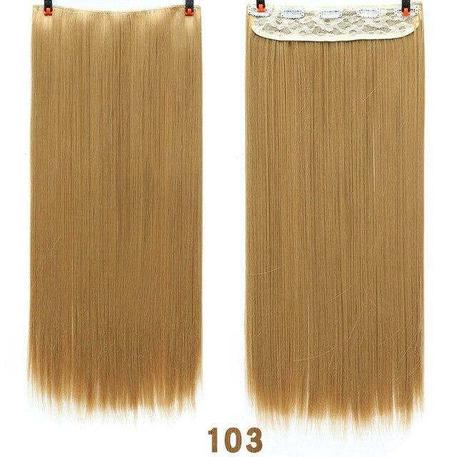 DIFEI 24 - inch straight hair patch women's high temperature fiber patch Hair Extensions Clip In Hair Extensions