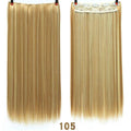 DIFEI 24 - inch straight hair patch women's high temperature fiber patch Hair Extensions Clip In Hair Extensions