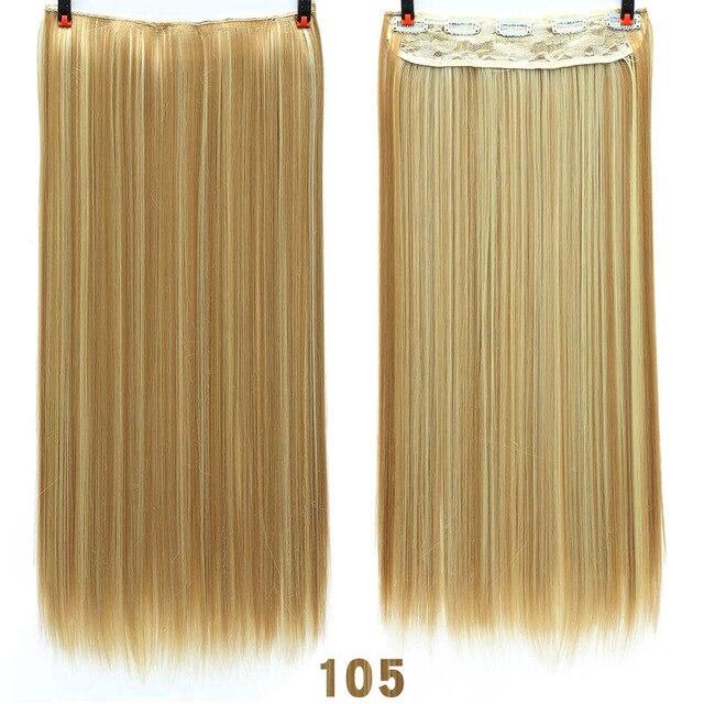 DIFEI 24 - inch straight hair patch women's high temperature fiber patch Hair Extensions Clip In Hair Extensions