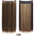 DIFEI 24 - inch straight hair patch women's high temperature fiber patch Hair Extensions Clip In Hair Extensions