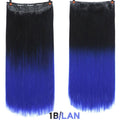 DIFEI 24 - inch straight hair patch women's high temperature fiber patch Hair Extensions Clip In Hair Extensions