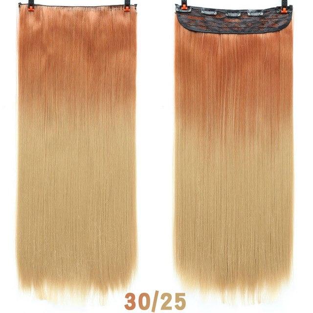DIFEI 24 - inch straight hair patch women's high temperature fiber patch Hair Extensions Clip In Hair Extensions