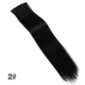 JINKAILI  12colors 24" 16 Clips in Hair Extensions Long Straight Synthetic Black Blonde Hairpieces 6Pcs/Set Heat Resistant False