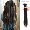 Leeons Handmade Dreadlocks Hair Extensions Crochet Hair Kanekalon Synthetic Hair 1Strands Dreadlock For Women And Men 20 Inch