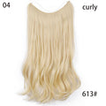 AISI HAIR 22 inch No Clips Invisible in Hair Extensions Secret Fish Line Straight and Wave Synthetic hairs High Tempreture Fribe