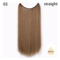 AISI HAIR 22 inch No Clips Invisible in Hair Extensions Secret Fish Line Straight and Wave Synthetic hairs High Tempreture Fribe