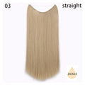 AISI HAIR 22 inch No Clips Invisible in Hair Extensions Secret Fish Line Straight and Wave Synthetic hairs High Tempreture Fribe