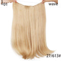 AISI HAIR 22 inch No Clips Invisible in Hair Extensions Secret Fish Line Straight and Wave Synthetic hairs High Tempreture Fribe