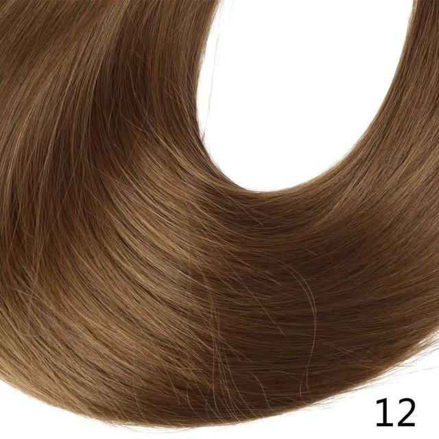 SARLA 24" U-Part Synthetic Hair Extension Clip In Long Thick Curly Natural Blonde Flase Hair Hairpieces For Women Heat Resistant