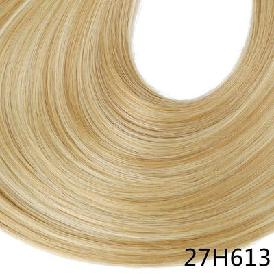 SARLA 24" U-Part Synthetic Hair Extension Clip In Long Thick Curly Natural Blonde Flase Hair Hairpieces For Women Heat Resistant