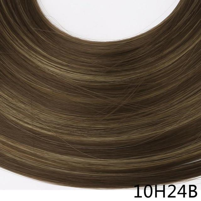 SARLA 24" U-Part Synthetic Hair Extension Clip In Long Thick Curly Natural Blonde Flase Hair Hairpieces For Women Heat Resistant