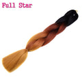 1pack Ombre hair bundles Synthetic Jumbo Braiding Hair Full Star Crochet Blonde Pink Blue Purple Rainbow Fake hair Extensions