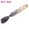 1pack Ombre hair bundles Synthetic Jumbo Braiding Hair Full Star Crochet Blonde Pink Blue Purple Rainbow Fake hair Extensions