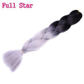 1pack Ombre hair bundles Synthetic Jumbo Braiding Hair Full Star Crochet Blonde Pink Blue Purple Rainbow Fake hair Extensions