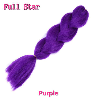1pack Ombre hair bundles Synthetic Jumbo Braiding Hair Full Star Crochet Blonde Pink Blue Purple Rainbow Fake hair Extensions