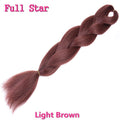 1pack Ombre hair bundles Synthetic Jumbo Braiding Hair Full Star Crochet Blonde Pink Blue Purple Rainbow Fake hair Extensions