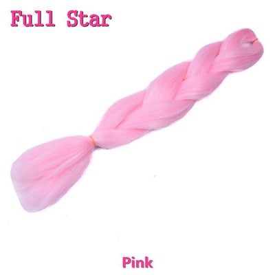 1pack Ombre hair bundles Synthetic Jumbo Braiding Hair Full Star Crochet Blonde Pink Blue Purple Rainbow Fake hair Extensions