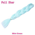 1pack Ombre hair bundles Synthetic Jumbo Braiding Hair Full Star Crochet Blonde Pink Blue Purple Rainbow Fake hair Extensions