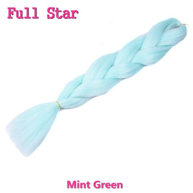 1pack Ombre hair bundles Synthetic Jumbo Braiding Hair Full Star Crochet Blonde Pink Blue Purple Rainbow Fake hair Extensions