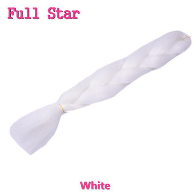 1pack Ombre hair bundles Synthetic Jumbo Braiding Hair Full Star Crochet Blonde Pink Blue Purple Rainbow Fake hair Extensions