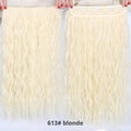 AISI BEAUTY Long Clips in Hair Extension Synthetic Natural Hair Water Wave Blonde Black 22" 28'' For Women Hairpieces