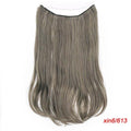 AISI BEAUTY Natural No Clips in Hair Extensions Long Synthetic Fish Line Straight Hair Extensions Secret Invisible Hairpieces