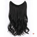 AISI BEAUTY Natural No Clips in Hair Extensions Long Synthetic Fish Line Straight Hair Extensions Secret Invisible Hairpieces