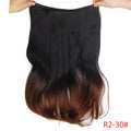 AISI BEAUTY Natural No Clips in Hair Extensions Long Synthetic Fish Line Straight Hair Extensions Secret Invisible Hairpieces